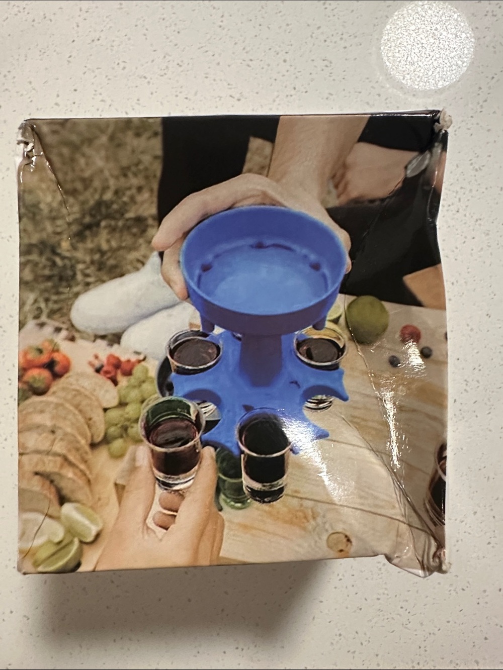Blue Party Shot Glass Tree Holder